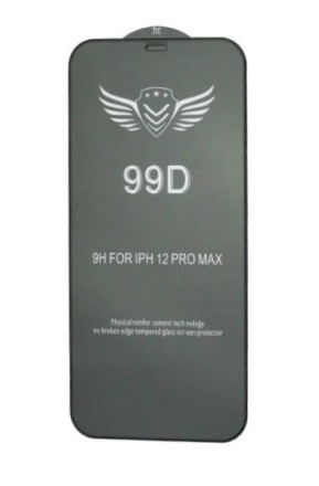  Защитное стекло для i-Phone 12 Pro Max 6.7&quot; 99D чёрное