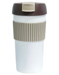 Термокружка Kiss Kiss Fish Rainbow 490ml бело-коричневая