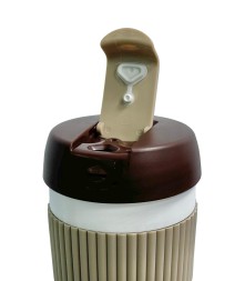 Термокружка Kiss Kiss Fish Rainbow 490ml бело-коричневая