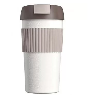  Термокружка Kiss Kiss Fish Rainbow 490ml бело-коричневая