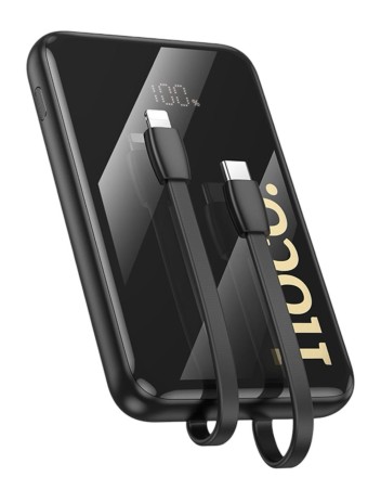  Powerbank Hoco Q37 10000mAh 22.5W+PD20W 1USB/1C с проводом Type-C/Lightning черный