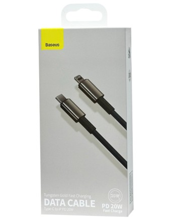  Кабель-зарядка Type-C на Lightning Baseus Tungsten Gold 20W 1м (CATLWJ-01) чёрный
