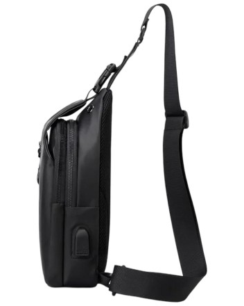  Рюкзак маленький на плечо однолямочный Wepower 1100-28 чёрная