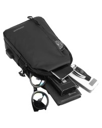 Рюкзак маленький на плечо однолямочный Wepower 1100-28 чёрная