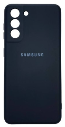  Накладка для Samsung Galaxy S21 Silicone cover без логотипа черная