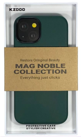  Накладка для i-Phone 14 K-Doo Mag Noble кожаная зеленая