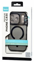 Накладка для i-Phone 17 Pro Benks Lucid Armor Magsafe с закрытой камерой черный