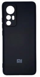Накладка для Xiaomi 12 Silicone cover без логотипа черная