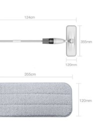 Сменная насадка для швабры Deerma Water Spray MOP TB02 8шт серая