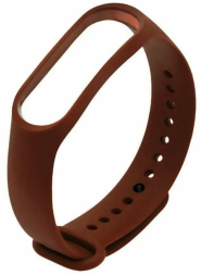 Ремешок для Xiaomi Mi Band 5 силиконовый коричневый