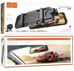 Автомобильное зеркало-видеорегистратор Hoco DI36 черный