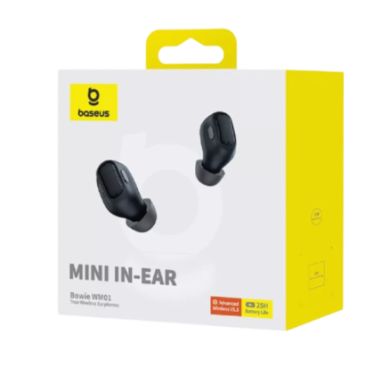  Мобильная Bluetooth-гарнитура Baseus Bowie WM01 BT5.0/40mAh (300mAh)/25ч(A00027000114-Z1) черная