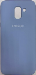 Накладка для Samsung Galaxy J6 Plus 2018 Silicone cover голубая