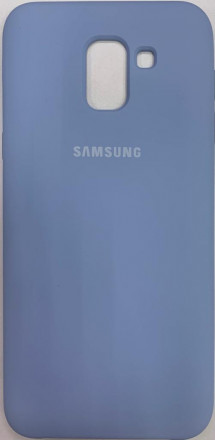 Накладка для Samsung Galaxy J6 Plus 2018 Silicone cover голубая