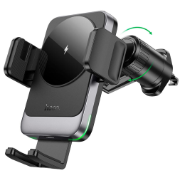 Держатель c беспроводной зарядкой в воздуховод Hoco HW13 15W черный