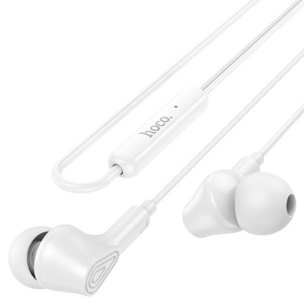  Наушники с микрофоном Hoco M102 1.2м белые
