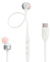 Наушники с микрофоном JBL T310C Type-C белые