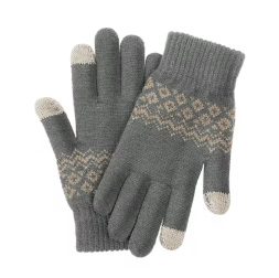 Перчатки Touchscreen Winter Wool Gloves серые