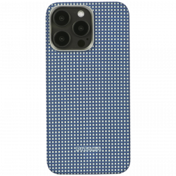 Накладка для i-Phone 15 Pro Max 6.7&quot; Pitaka Magez Case 5 Aramid Fiber сине-белый (Ocean)