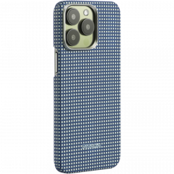 Накладка для i-Phone 15 Pro Max 6.7&quot; Pitaka Magez Case 5 Aramid Fiber сине-белый (Ocean)