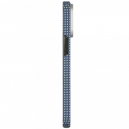 Накладка для i-Phone 15 Pro Max 6.7&quot; Pitaka Magez Case 5 Aramid Fiber сине-белый (Ocean)