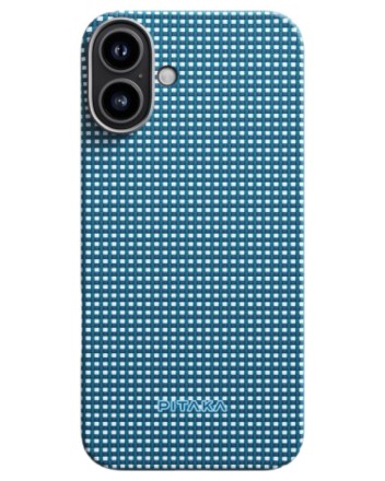  Накладка для i-Phone 16 6.1&quot; Pitaka Ultra Slim case синяя (Ocean blue)