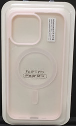 Накладка для i-Phone 13 Pro 6.1&quot; Magsafe силикон прозрачный бока розовые