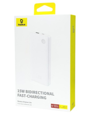  Powerbank Baseus Airpow Lite 10000mAh 1USB/1C 15W (P10067500213-00) белый