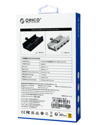  USB-хаб Orico MH4PU 4xUSB3.0 черный