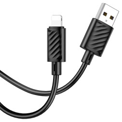 Usb Кабель-зарядка Lightning Hoco X88 2.4A 1м черный