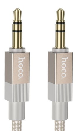  Аудиокабель AUX 3.5мм Hoco UPA32 1м силиконовый золотой