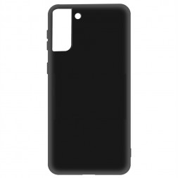 Накладка для Samsung Galaxy S21+ Silicone cover без логотипа черная