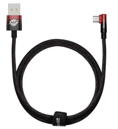  Usb Кабель-зарядка Type-C Baseus MVP 2 Elbow 100W 1м (CAVP000420) угловой чёрно-красный