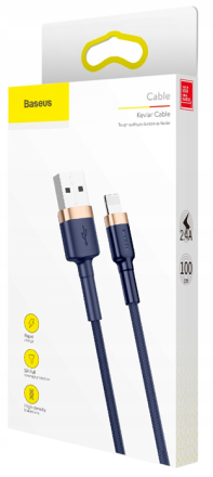  Usb Кабель-зарядка Lightning Baseus Cafule 1м (CALKLF-BV3) синий