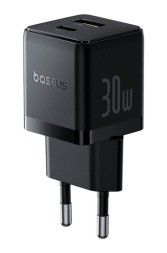 Сетевое зар. устр. Baseus Palm Charger 1USB/1C 30W кабель Type-C на Type-C P1011160A113-01 черное