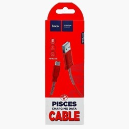 Usb Кабель-зарядка Micro Hoco X24 Pisces 2.4A 1м силиконовый красный