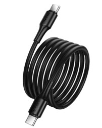 Usb Кабель-зарядка Type-C на Type-C Hoco X120 60W 1м черный