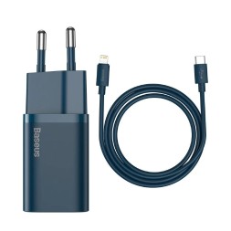 Сетевое зар. устр. Baseus Super Si 1C кабель Lightning 20W TZCCSUP-B03 синее