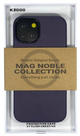  Накладка для i-Phone 14 K-Doo Mag Noble кожаная фиолетовая