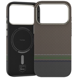 Накладка для i-Phone 17 Pro Benks ArmorPro Prestige Kevlar Magsafe коричневый