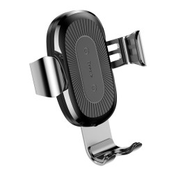 Держатель c беспроводной зарядкой Baseus Heukji Gravity (WXZT-0S) серебристый