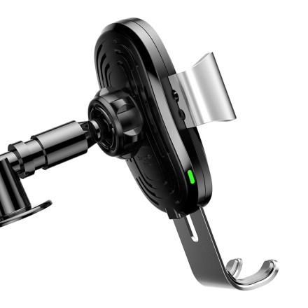  Держатель c беспроводной зарядкой Baseus Heukji Gravity (WXZT-0S) серебристый