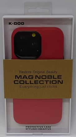  Накладка для i-Phone 13 Pro K-Doo Mag Noble кожаная красная
