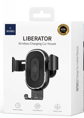  Держатель c беспроводной зарядкой в воздуховод WIWU Liberator CH-310 15W черный