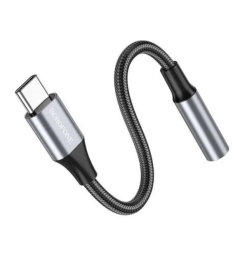 Кабель-переходник Borofone BV16 Type-C (папа) на AUX 3.5мм (мама) черный