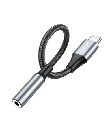  Кабель-переходник Borofone BV16 Type-C (папа) на AUX 3.5мм (мама) черный