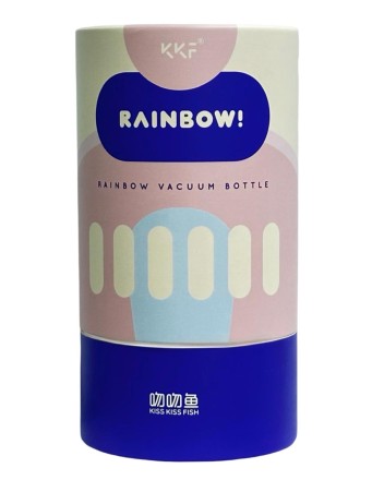 Термокружка Kiss Kiss Fish Rainbow 490ml коричневый-серебро