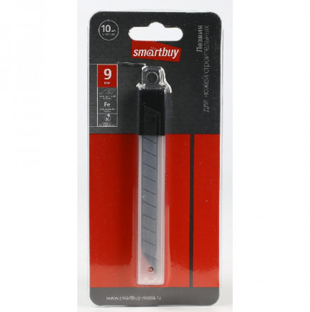 Сменные лезвия для канцелярских ножей 9мм (10 шт.) Smartbuy Tools