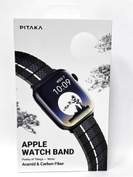 Сменный браслет PITAKA Poetry of Things Moon aramid &amp; carbon для Apple Watch 8/SE/Ultra черно-синий