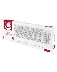 Клавиатура проводная Smartbuy ONE 238 USB/104+9 клавиш/Индикация клавиш/1.3м, (SBK-238U-W) белая 